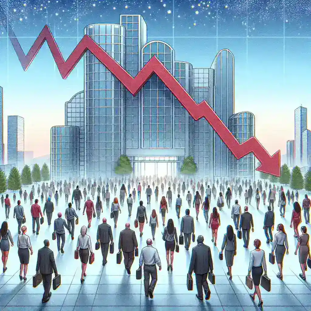 "Infographic illustrating the key statistics and trends of tech layoffs in March 2025, highlighting over 8,500 job losses and analyzing the causes and consequences of the downturn in the technology sector."