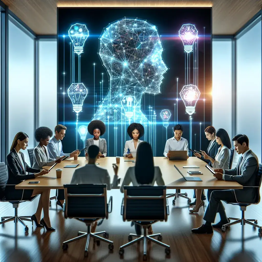 "Microsoft Teams AI-powered brainstorming assistant interface displayed on a laptop screen, showcasing collaborative features and innovative tools designed for U.S. enterprises."
